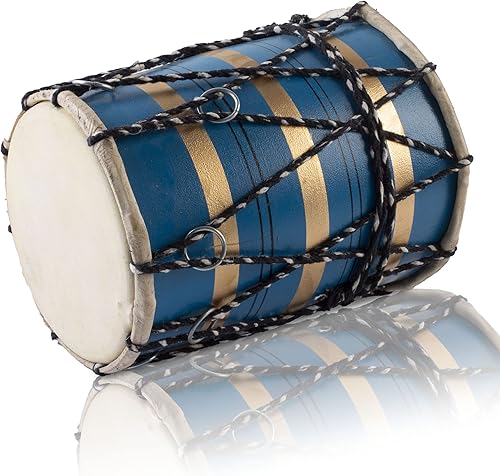 Juego de tambores clásicos hechos a mano de madera y cuero para percusión de mano, instrumentos musicales del mundo Punjabi Dhol Dholak Dholki de 8