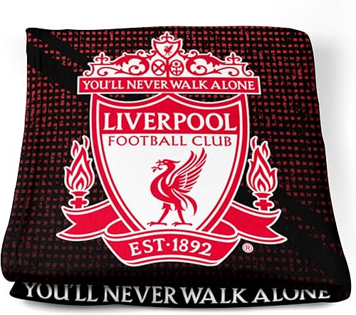 Miniatura 5 de Liverpool Football Crest - Manta de forro polar, suave y cálida LFC, manta de viaje de malla, regalo para hombres, niños y adolescentes, 39.4 x