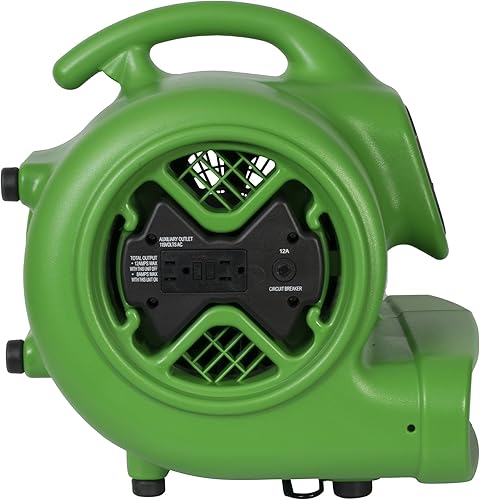 Miniatura 88 de XPOWER P-630HC Pro 1/2 HP 2800 CFM Movimiento de aire centrífugo, secadora de alfombras, ventilador de piso, soplador, mango telescópico y ruedas