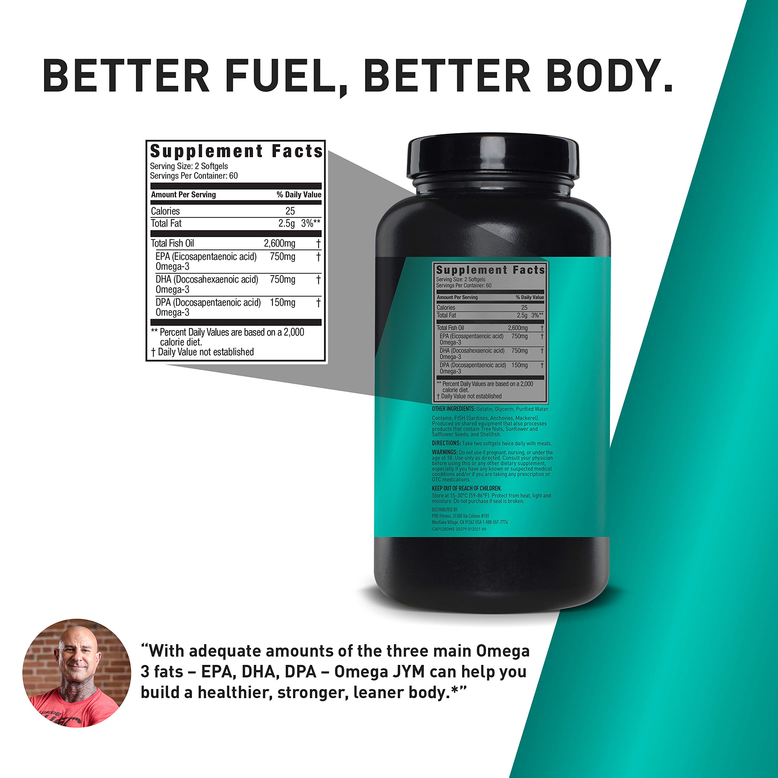 Omega JYM Fish Oil Capsules Omega 3 Fatty acids, EPA, DHA and DPA