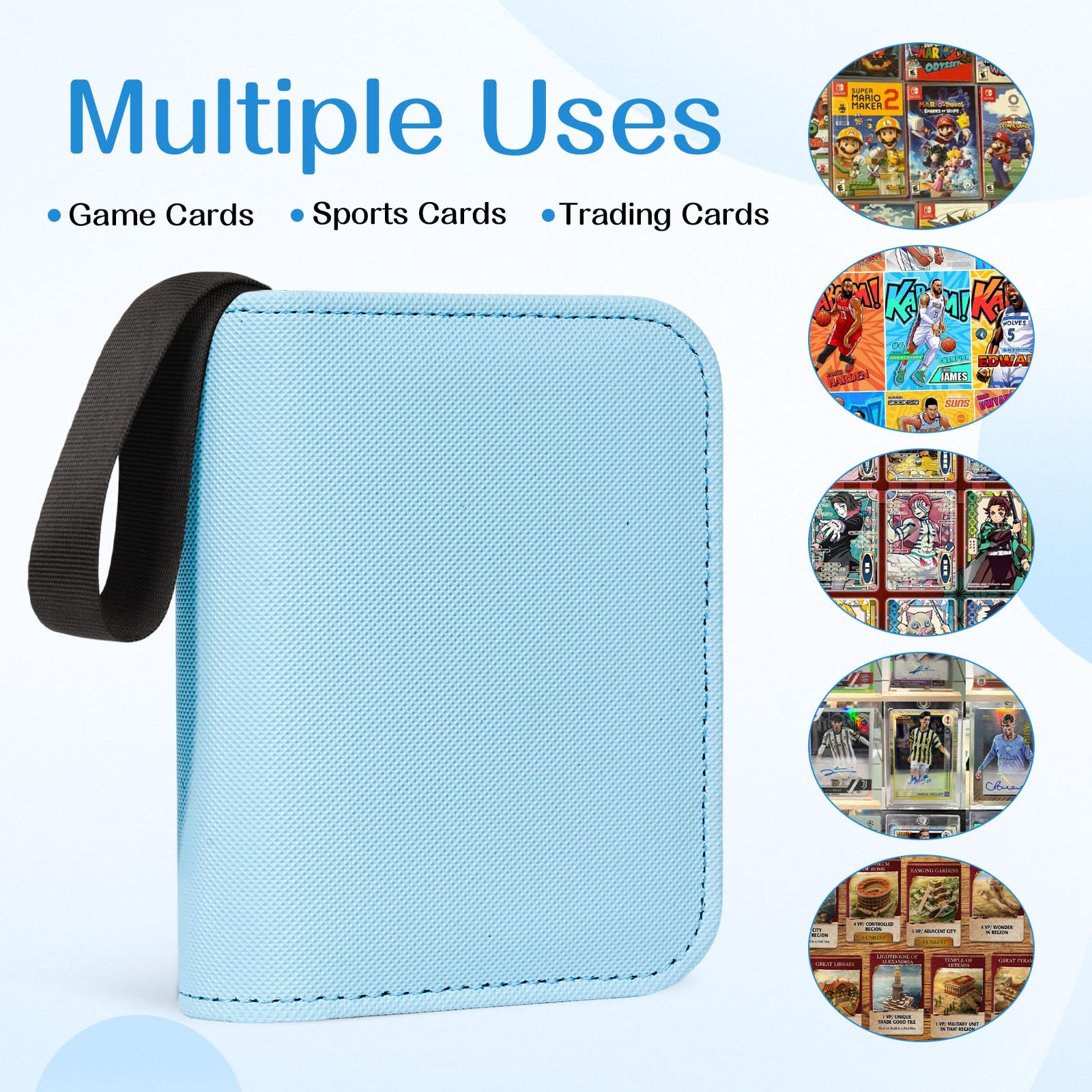 one pocket card binder Amazon.com: 1 Pocket Card Binder – Collectible Trading Card Album, Single  Card Holder with 20 Pages, Holds 40 Cards, Side-Loading Mini Binder for  TCG, MTG, Sports, Baseball, Football, Small Sports Card Book,Blue :