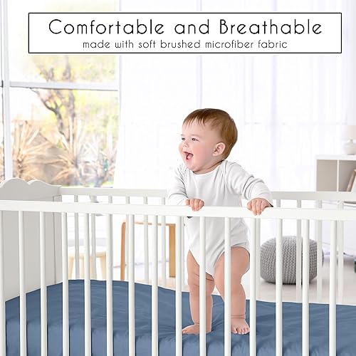 Miniatura 5 de Sweet Jojo Designs Juego de ropa de cama para cuna de bebé, manta para cuarto de bebé, sábana ajustable, falda apilador de pañales, 4 piezas,