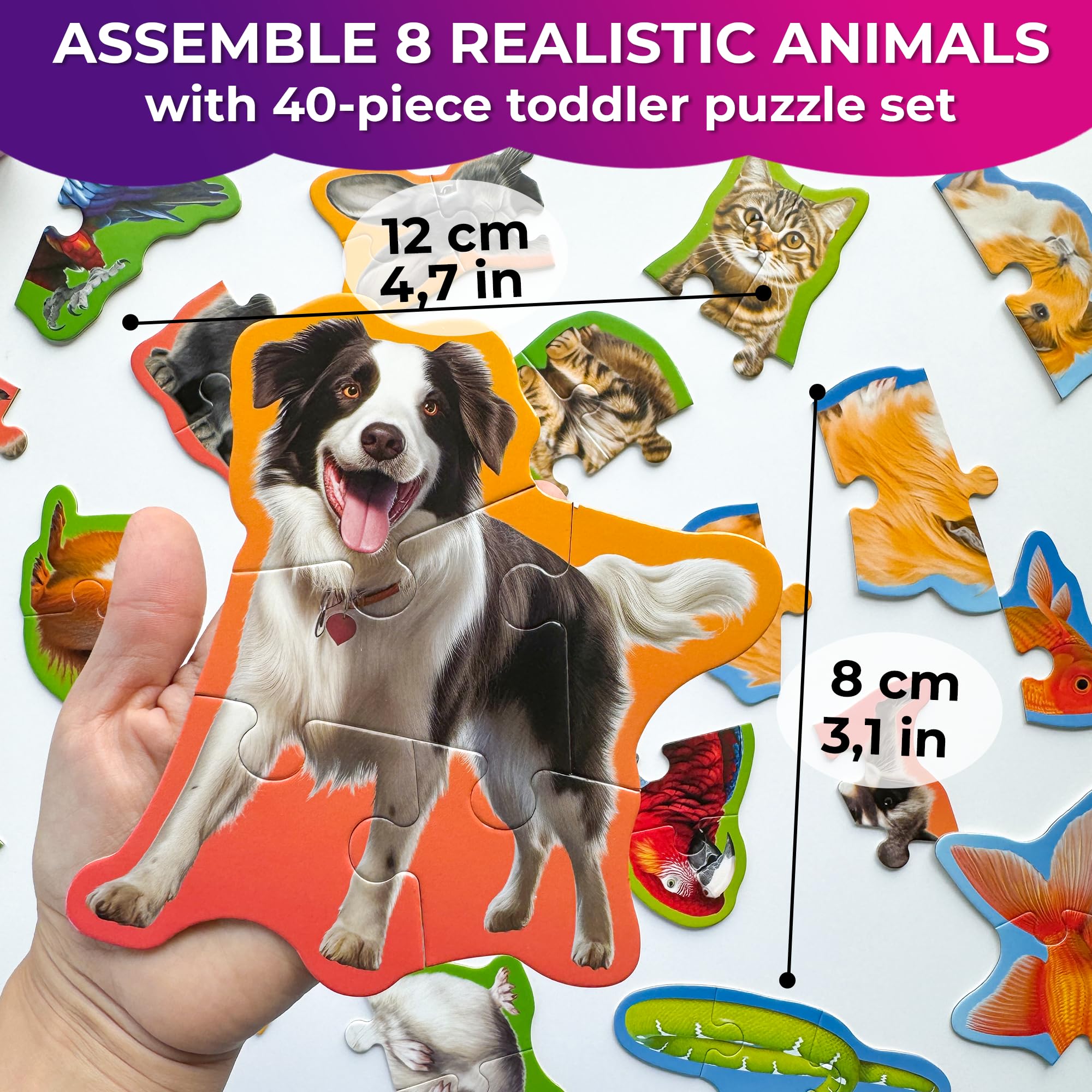 QUOKKA Puzzles For 2 3 Year Olds, Floor Toddler Puzzles Age 3-5, Educational Jigsaw Toys 2-3 yo - Image 3