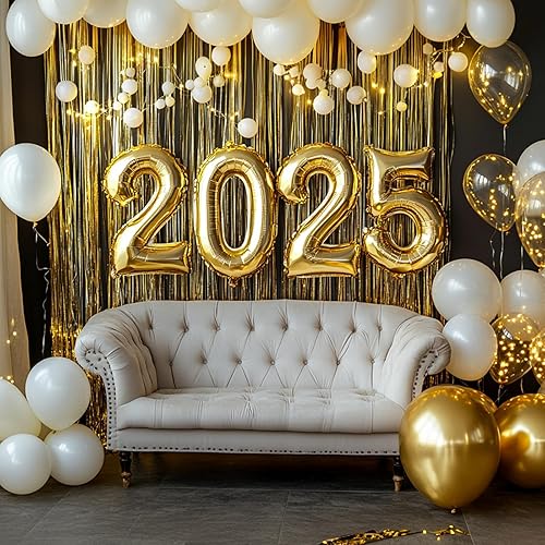 Vista 41 de PartyWoo Cortinas de flecos de aluminio plateadas, 2 serpentinas plateadas de 3.3 x 6.6 pies, telón de fondo con flecos, fondo de oropel, cortina