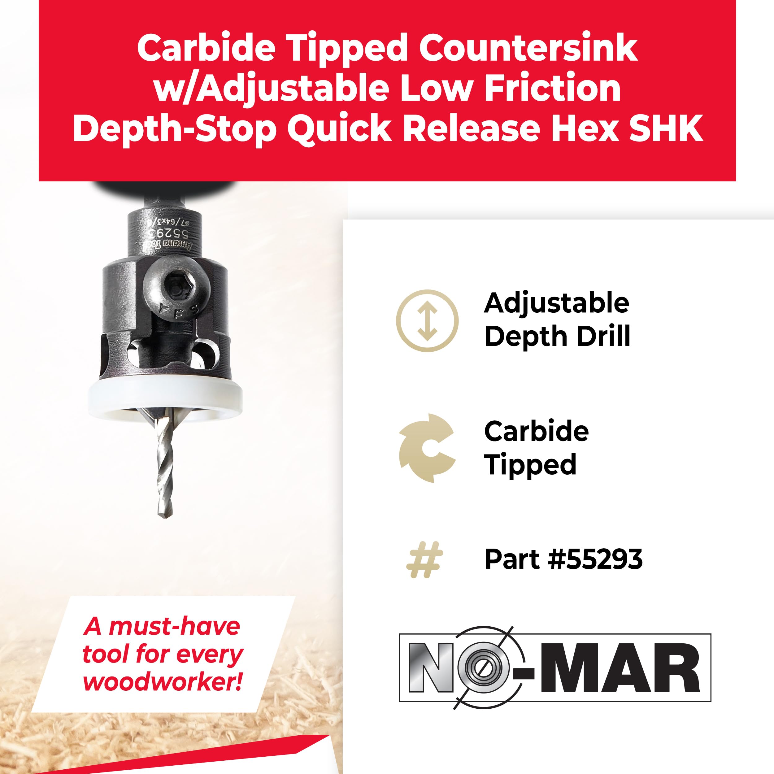 Amana Countersink Bit - 82 Degree, Quick Release -2 Amana Countersink Bit - 82 Degree, Quick Release -2