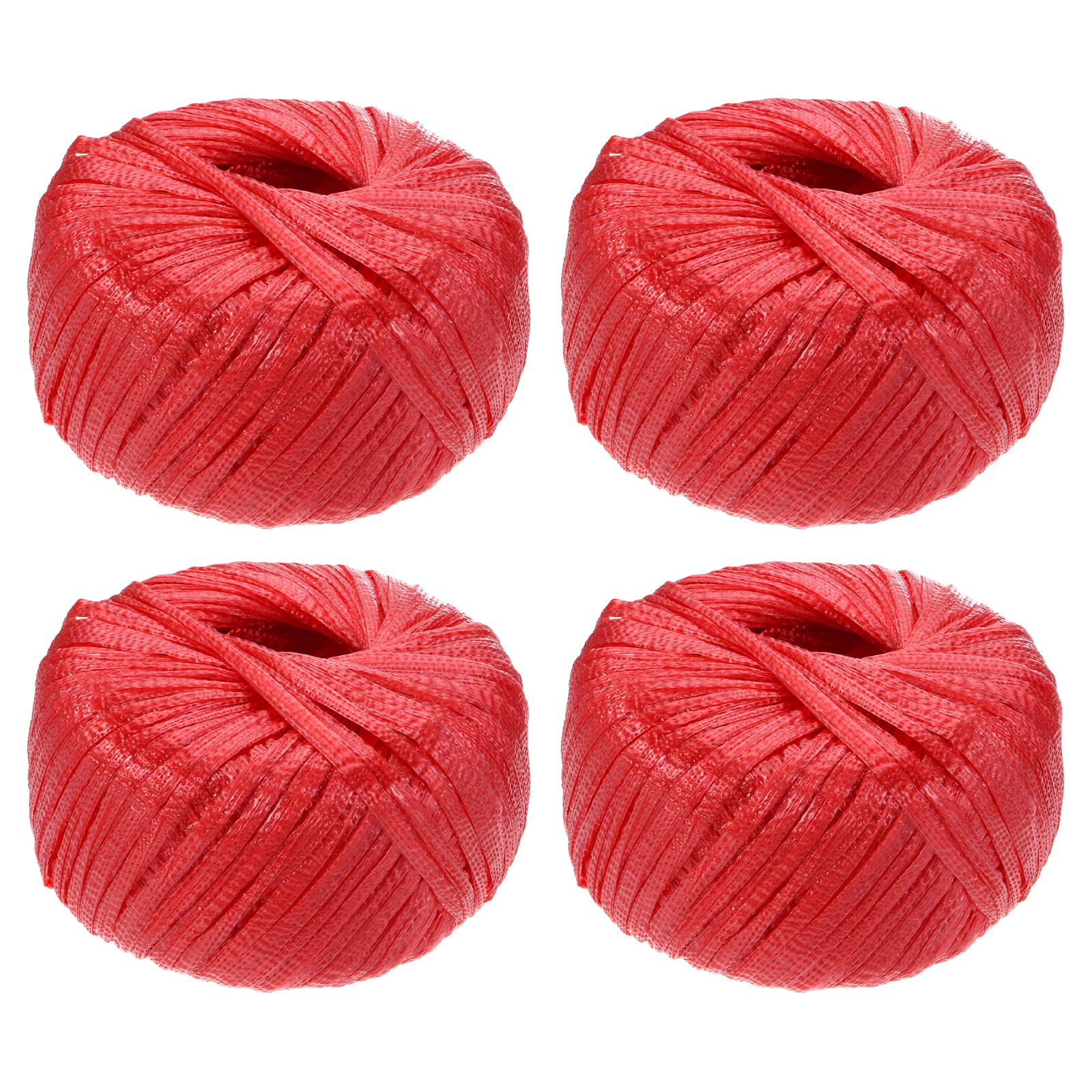 Ficelle en nylon lot de 4 rouleaux de 80 m de fil polypropylène rouge pour reliure et maison