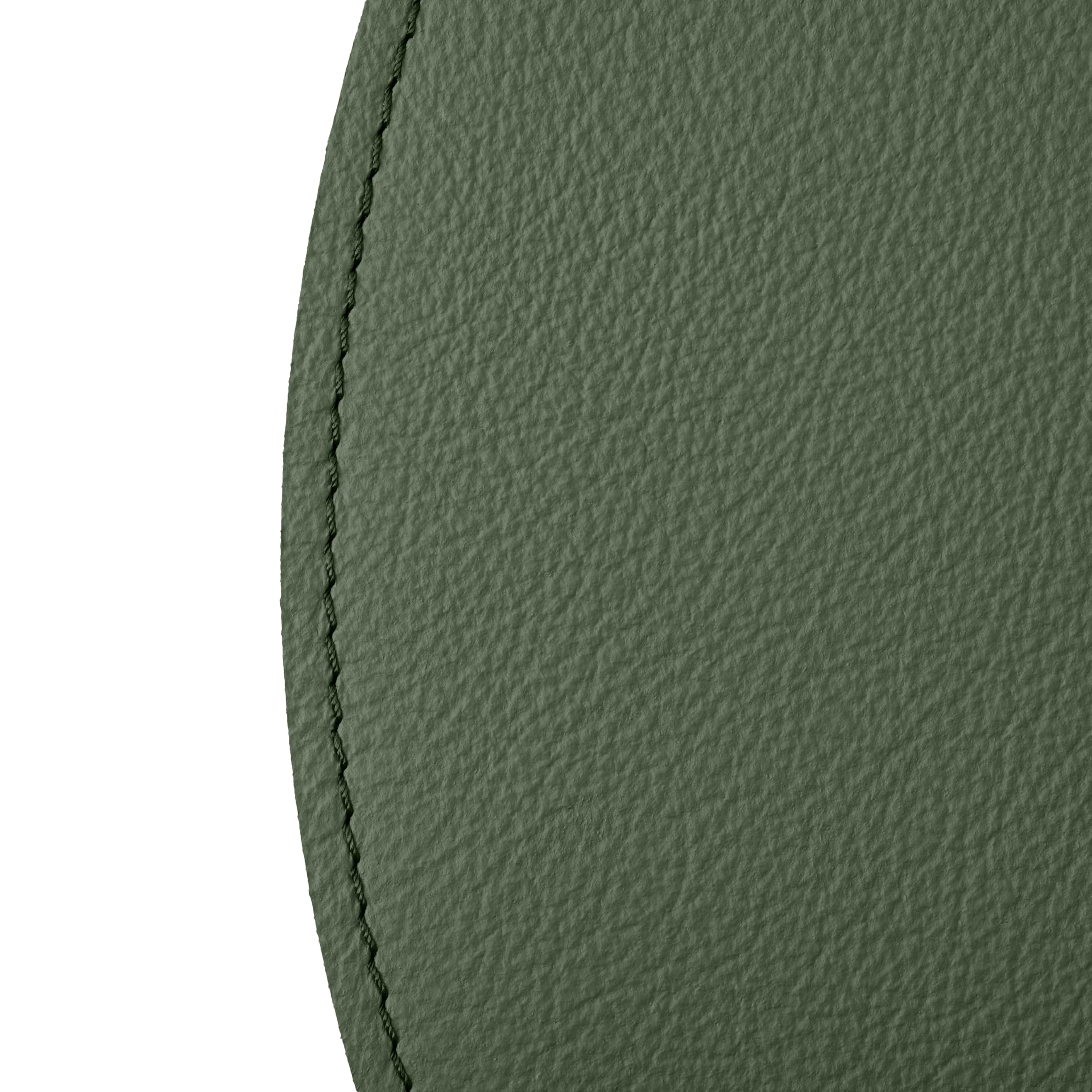 Eglooh - Afrodite - Ovale Schreibtischunterlage aus echtem Leder Grün cm 90x55 - Handwerkliche Nähte und rutschfester Boden - Made in Italy