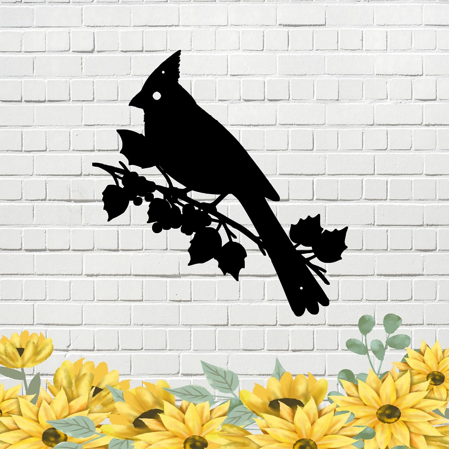 Excmoky Bird On a Branch Metal Wall Art Decor, Bird On a Branch Metal Wall Art, Garden Art, Patio Decor