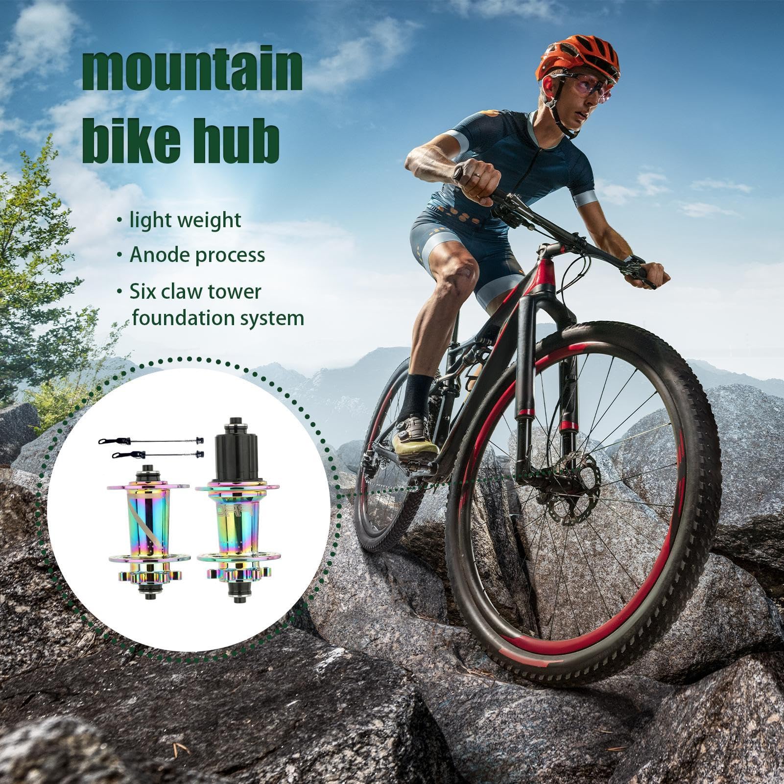 Mountainbike Nabe , Fahrrad – Radnaben Set Radlagernabe Fahrradnaben, Radnabe Universal Nabenset Fahrradteile, Fahrradachsenbeschläge Ersatznaben für Renn Mountainbikes