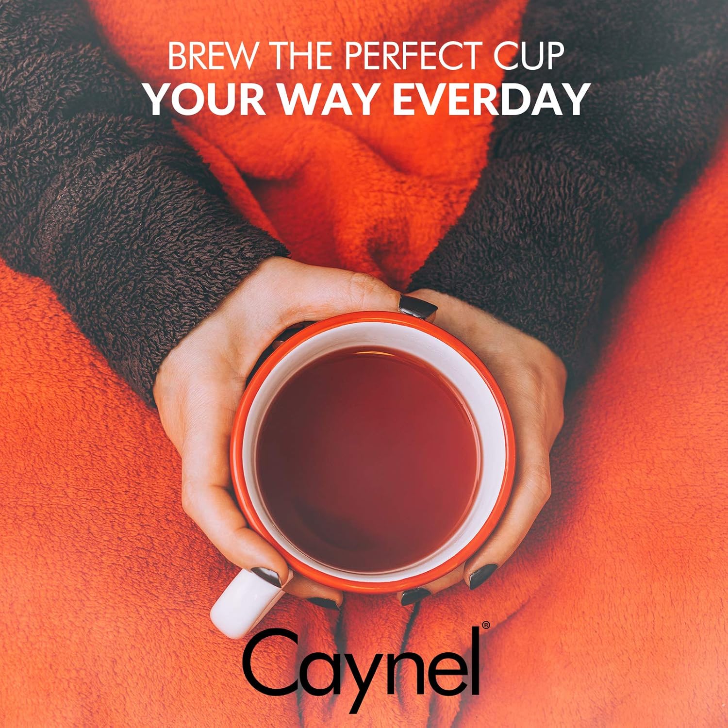 CAYNEL Upgrade Single Serve Maker Brewer for K-Cup Pods Coffee-Grounds & Loose-Leaf Tea, 30s Rapid Brewing Technology with Large Removable 14 oz Water Tank