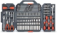 Crescent CTK180 180-Piece Professional Mechanic Tool Set with Case - SAE/Metric Sockets, Ratchets, Wrenches