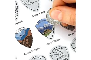 Bright Standards Bucket List Scratch Off National Parks Map