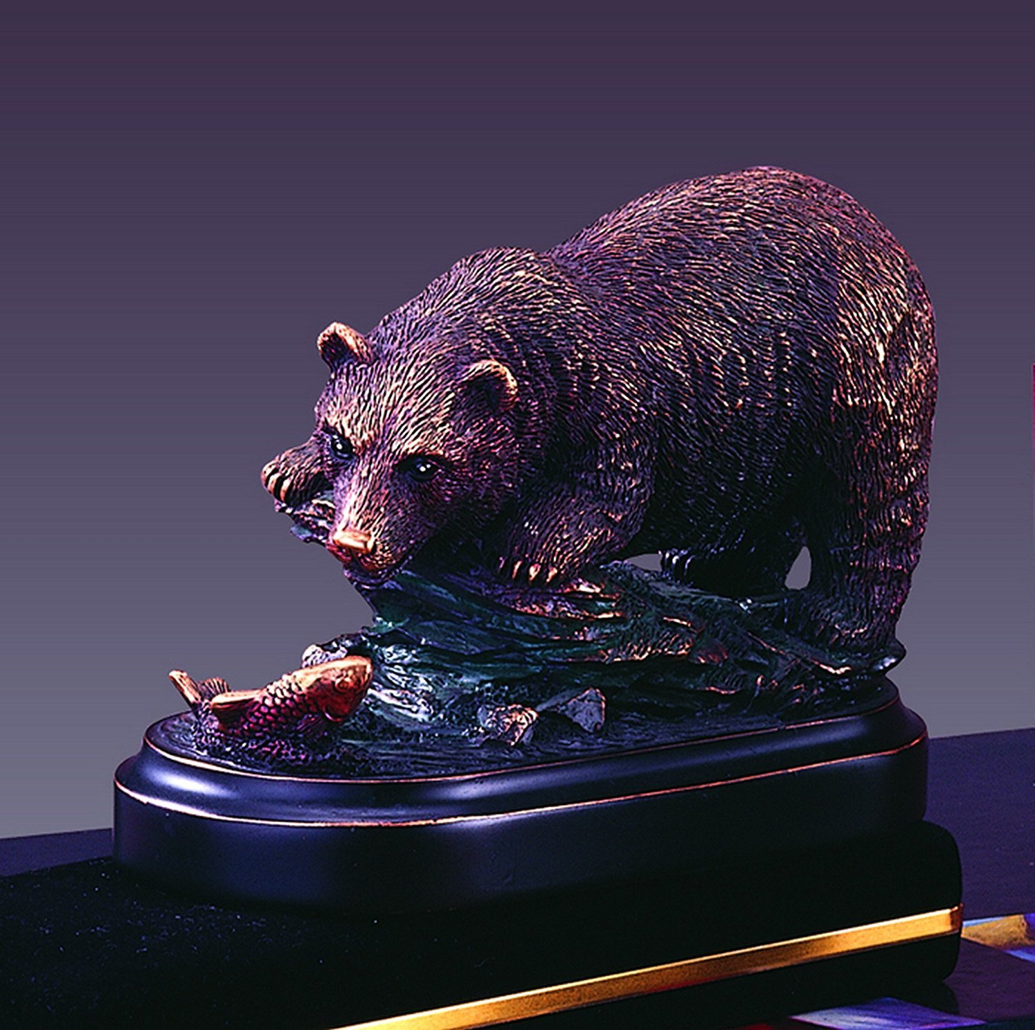 クマの頭部と魚の木彫り Amazon.co.jp: ブロンズクマと魚 樹脂彫刻像 幅5.5インチ x 高さ3.5