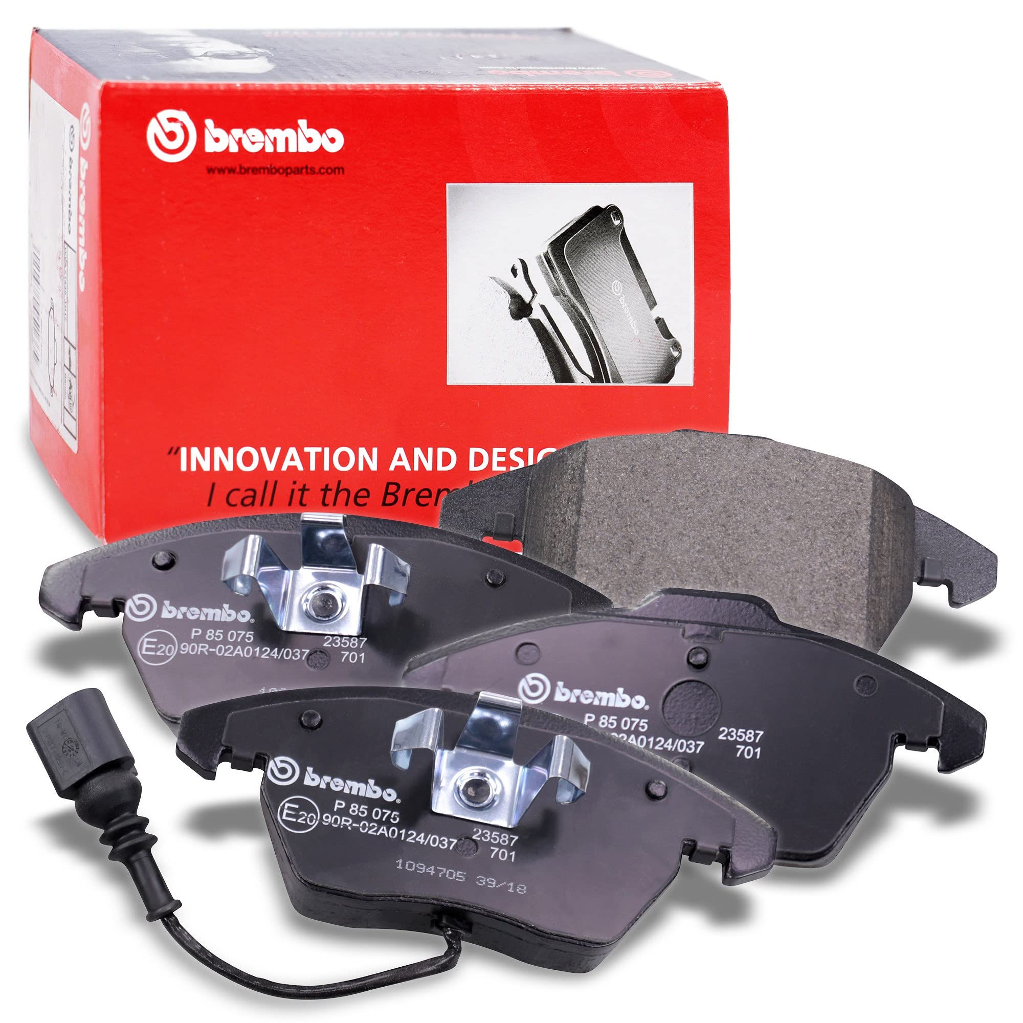 BREMBO Set di freni Coated Disc Line incl. dischi freno anteriori Ø 288 mm ventilati + posteriori Ø 253 mm pieni + pastiglie freno anteriori e posteriori + contatto di usura