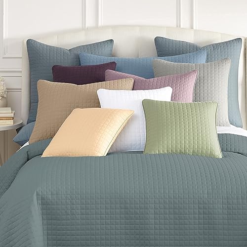 Vista 206 de Fundas Southshore Fine Linens Vilano Springs, para almohada, acolchadas, Microfibra, Pizarra, 20" x 36" 01 - Blanco brillante