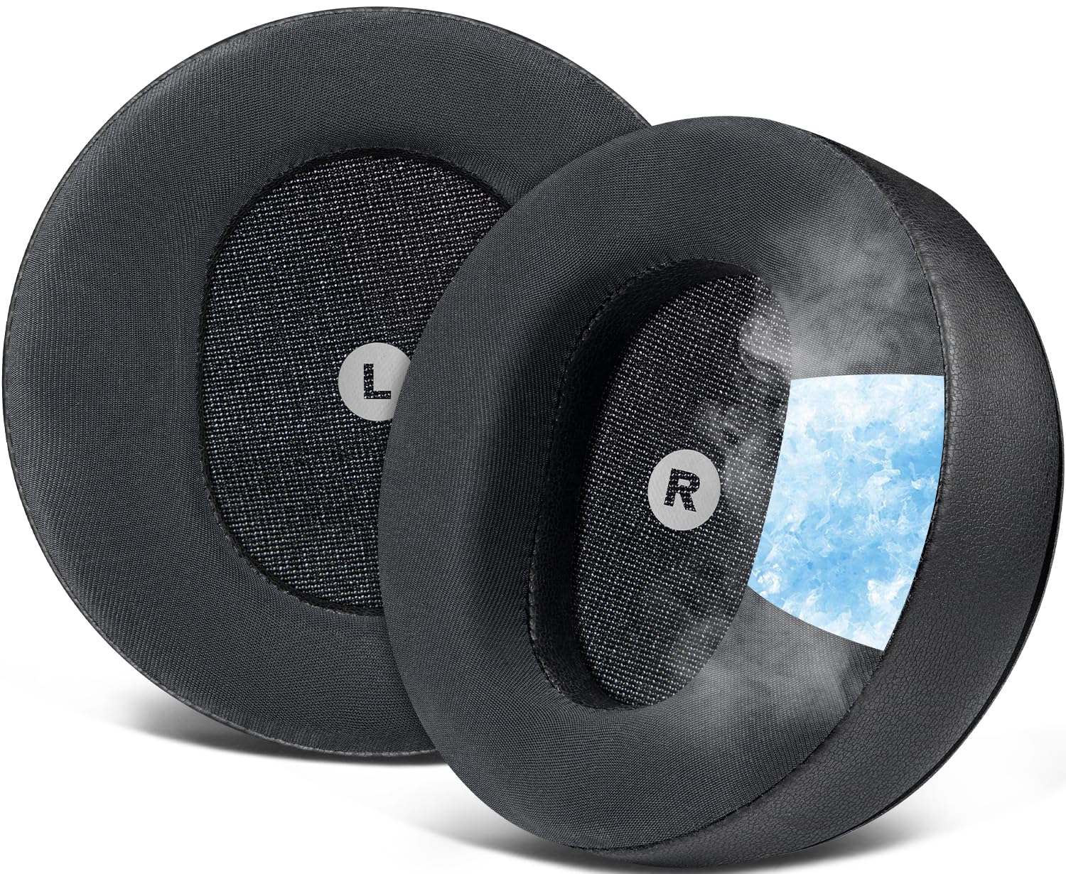 SOULWIT Cooling Gel Replacement Earpads for Audeze Maxwell Headphones, Ear Pads Cushions with Breathable Ice Silk Fabric, High-Density Noise Cancelling Foam - Black-image-20