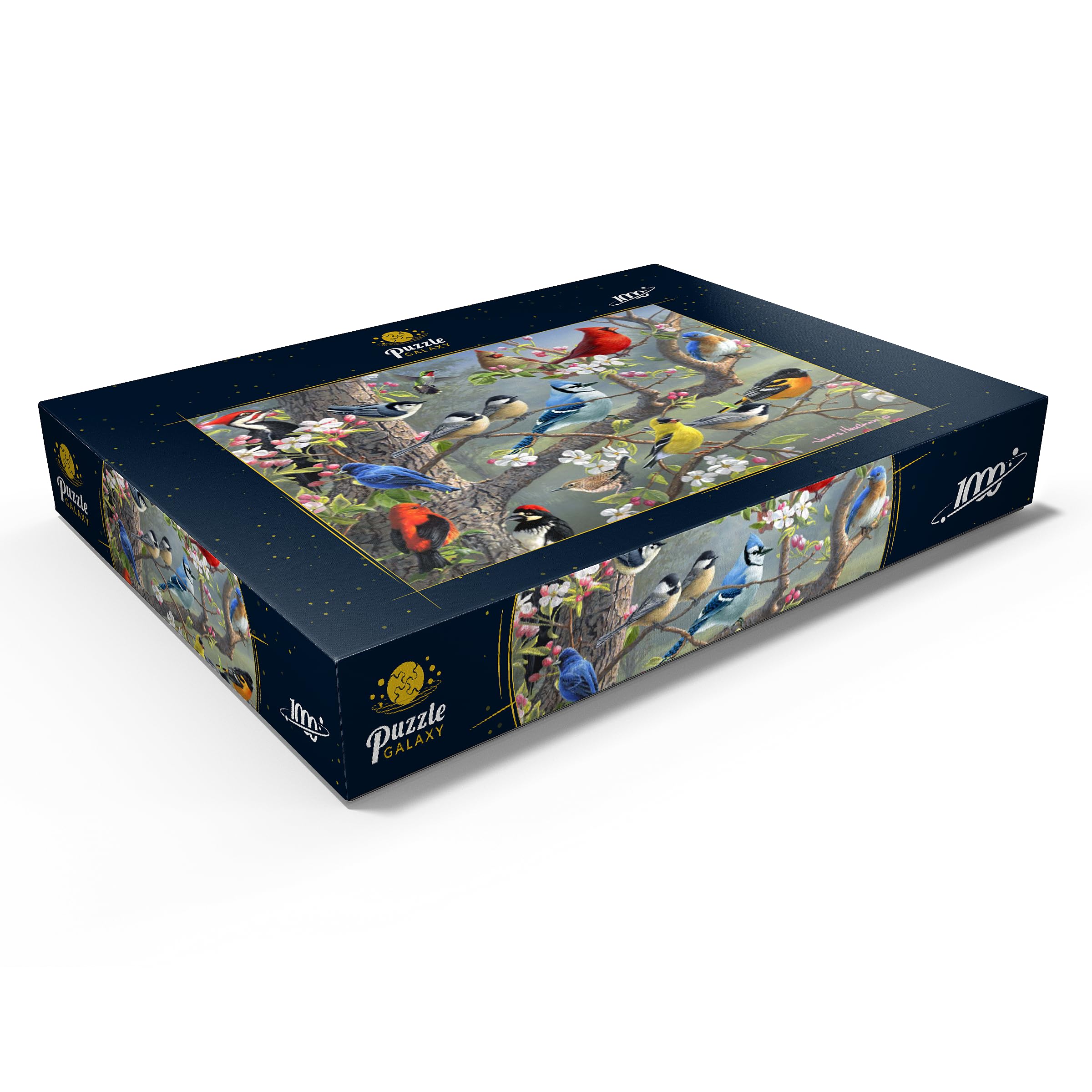 MyPuzzle Colorful Birds In The Blossom Tree - Premium 1000 Pieces Puzzle - MyPuzzle special collection from Puzzle Galaxy - Image 3