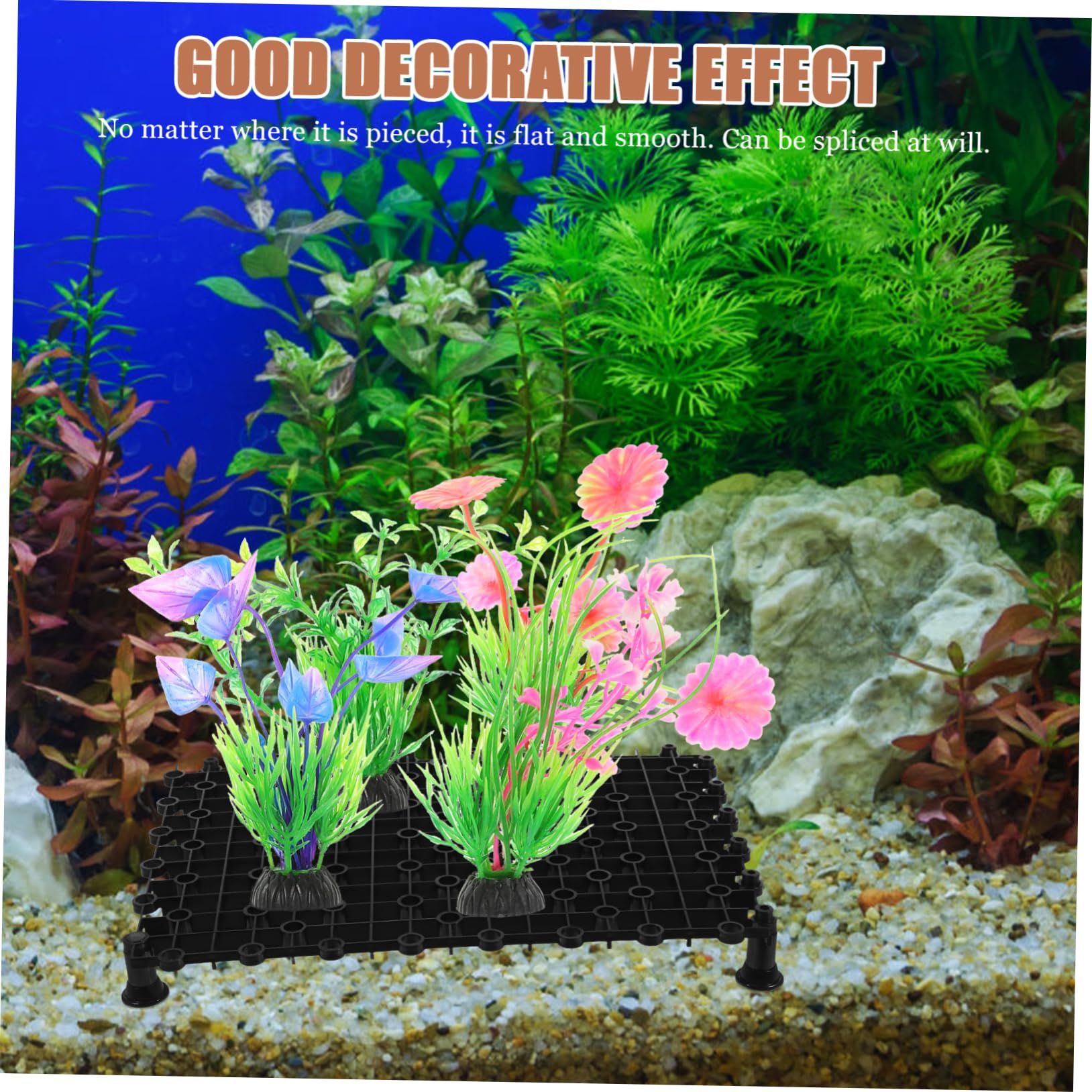 Aquarium Bodenfilterplatte Aus PVC Für Fischtanks Multifunktion Wasserdurchlässig Mit Nagelset