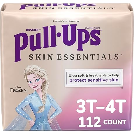 Pull-Ups Girls' Skin Essentials Potty Training Pants for Toddlers, 3T-4T