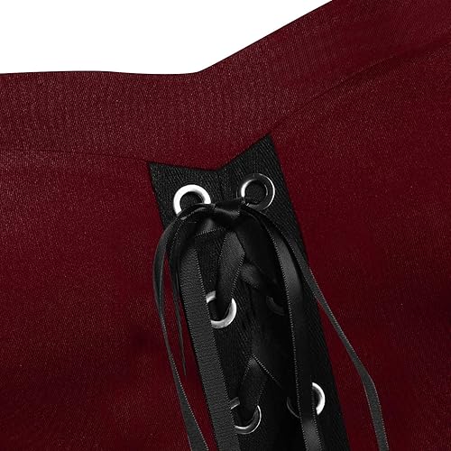 Miniatura 6 de Conjunto bohemio de vestido gótico punk para mujer, vestido gótico de cintura alta, disfraz de Halloween, mangas de trompeta, conjunto bohemio