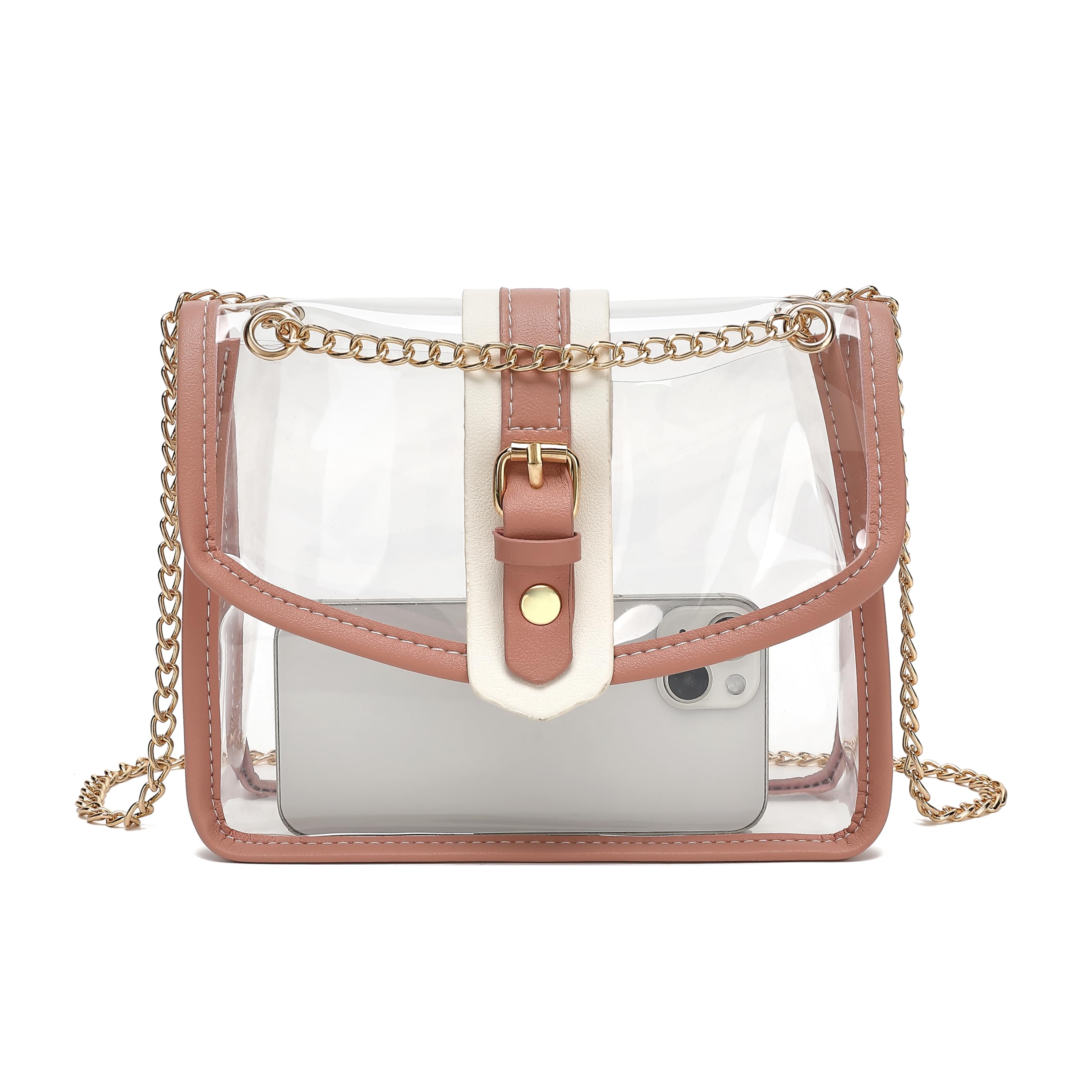 NEOREAL Direct 2 in 1 Clear Purse for Concert Sport, Stadium Approved Clear Crossbody Bag Handbag for Women