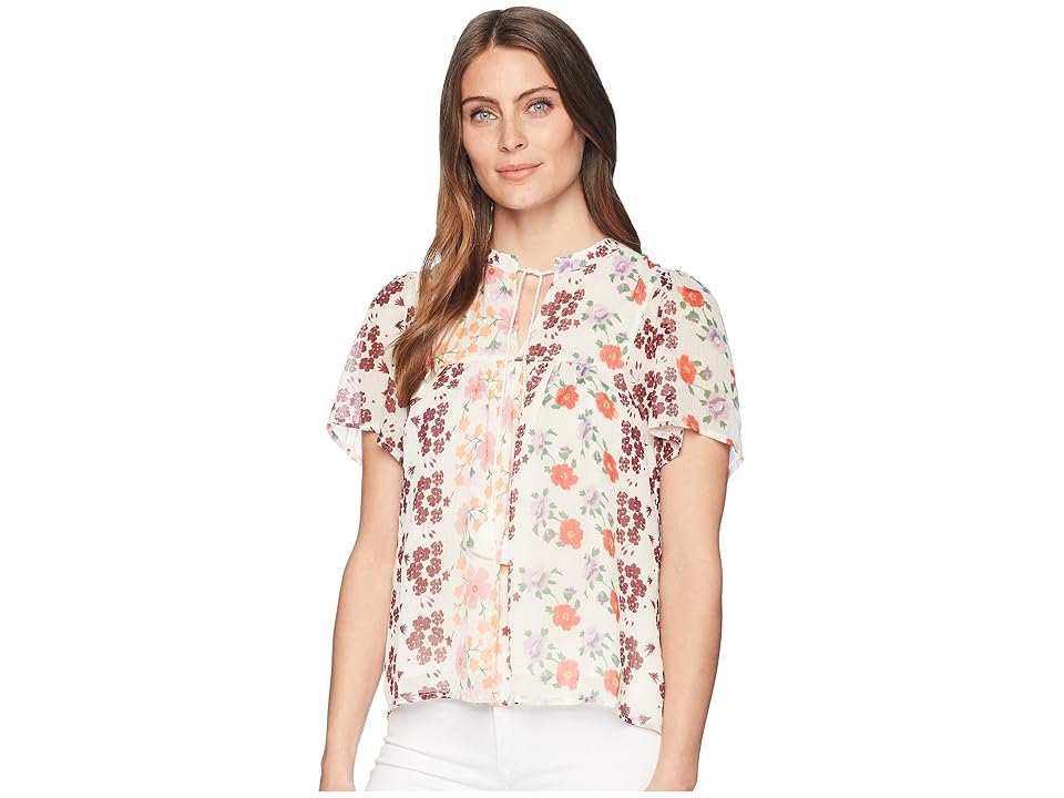 

Lucky Brand Floral Top (Multi) Women's Short Sleeve Pullover