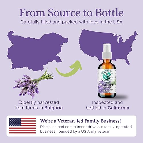Miniatura 6 de Bella Terra Oils Hidrosol de agua de lavanda de primera calidad, 1 galón, destilado al vapor, tónico refrescante para la piel, aroma relajante,