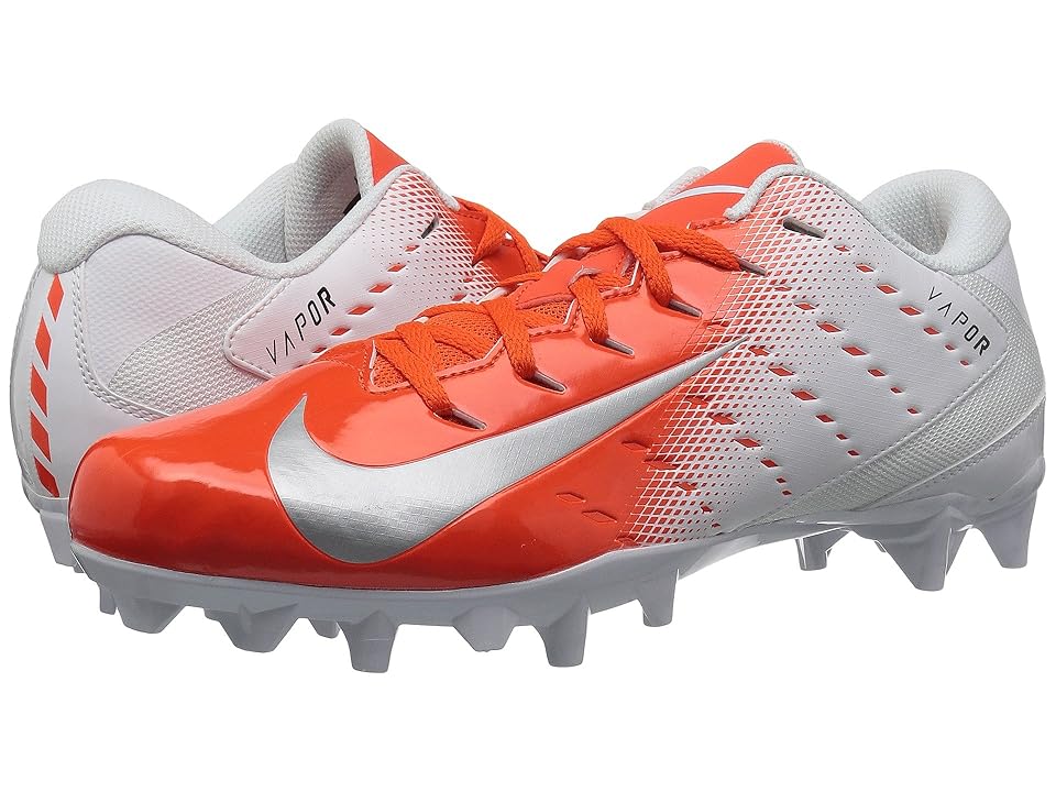 

Nike Vapor Varsity 3 TD (White/Metallic Silver/Rush Orange/Black) Men's Cleated Shoes