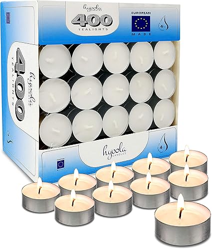 Miniatura 2 de Hyoola Velas de té Paquete de 400 velas a granel Velas europeas sin perfume