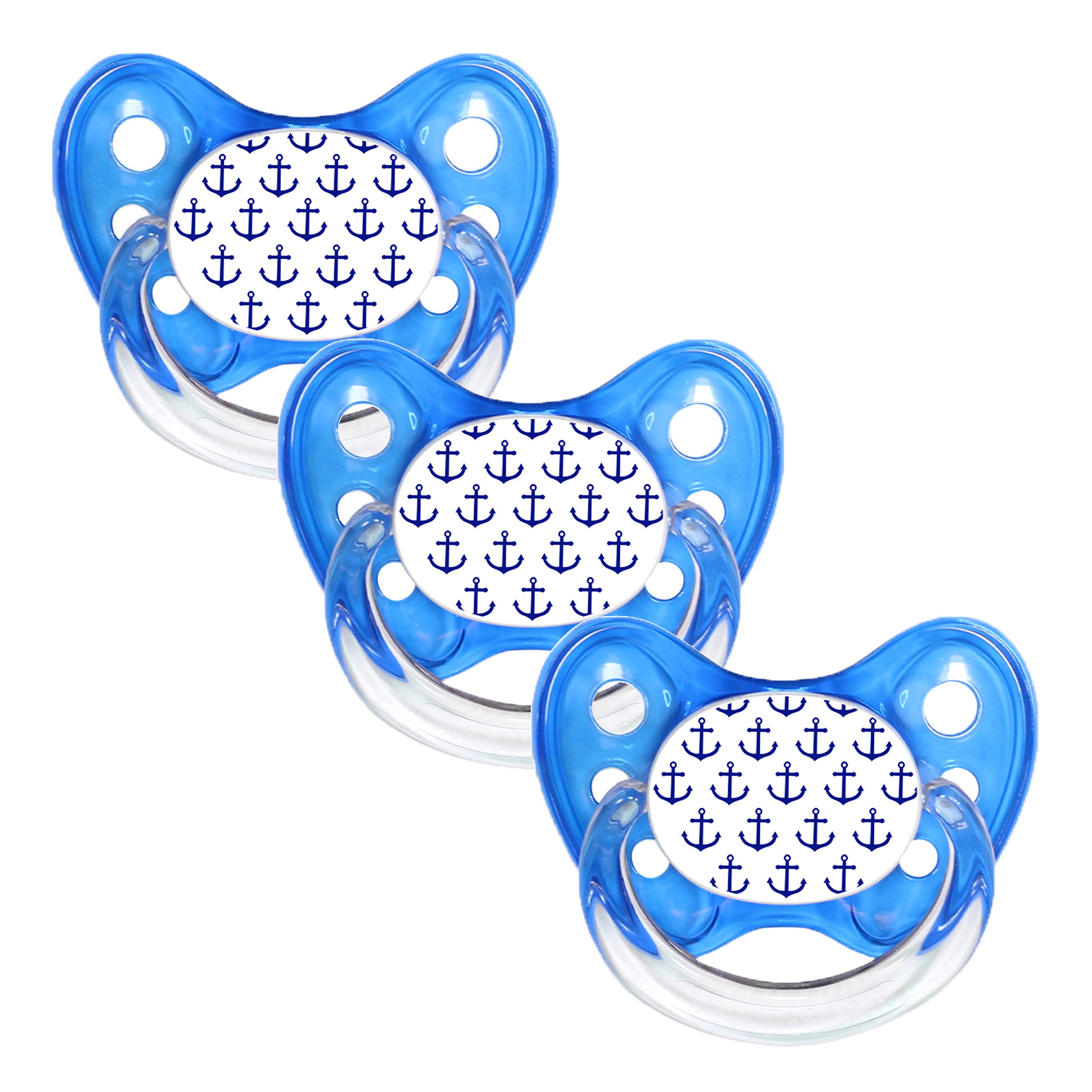 dentistar Set de 3 Chupetes Ortodónticos de Silicona – Talla 1, 0-6 meses – Chupete recien nacido previene la desalineación de los dientes – Libre de BPA – Corazón, Azul — view 31