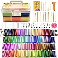 Aestd-ST Polymer Clay Kit 60 Colors Oven Bake Modeling Clay for Kids, Non-Sticky DIY Starter with Sculpting Tools, Molds & Accessories