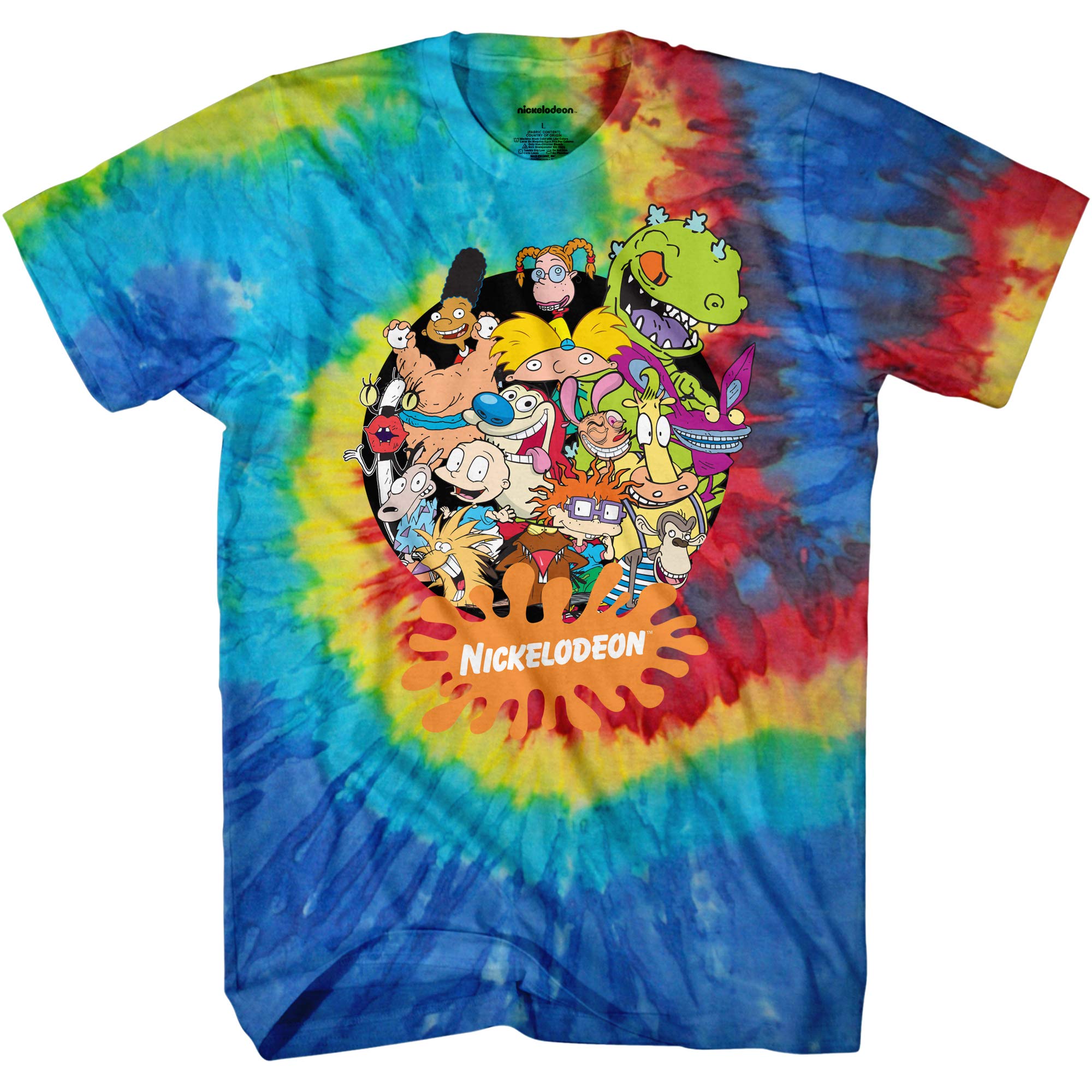 Buy Nickelodeon Mens 90's Classic Shirt Tie Dye Rugrats, Reptar, Ren