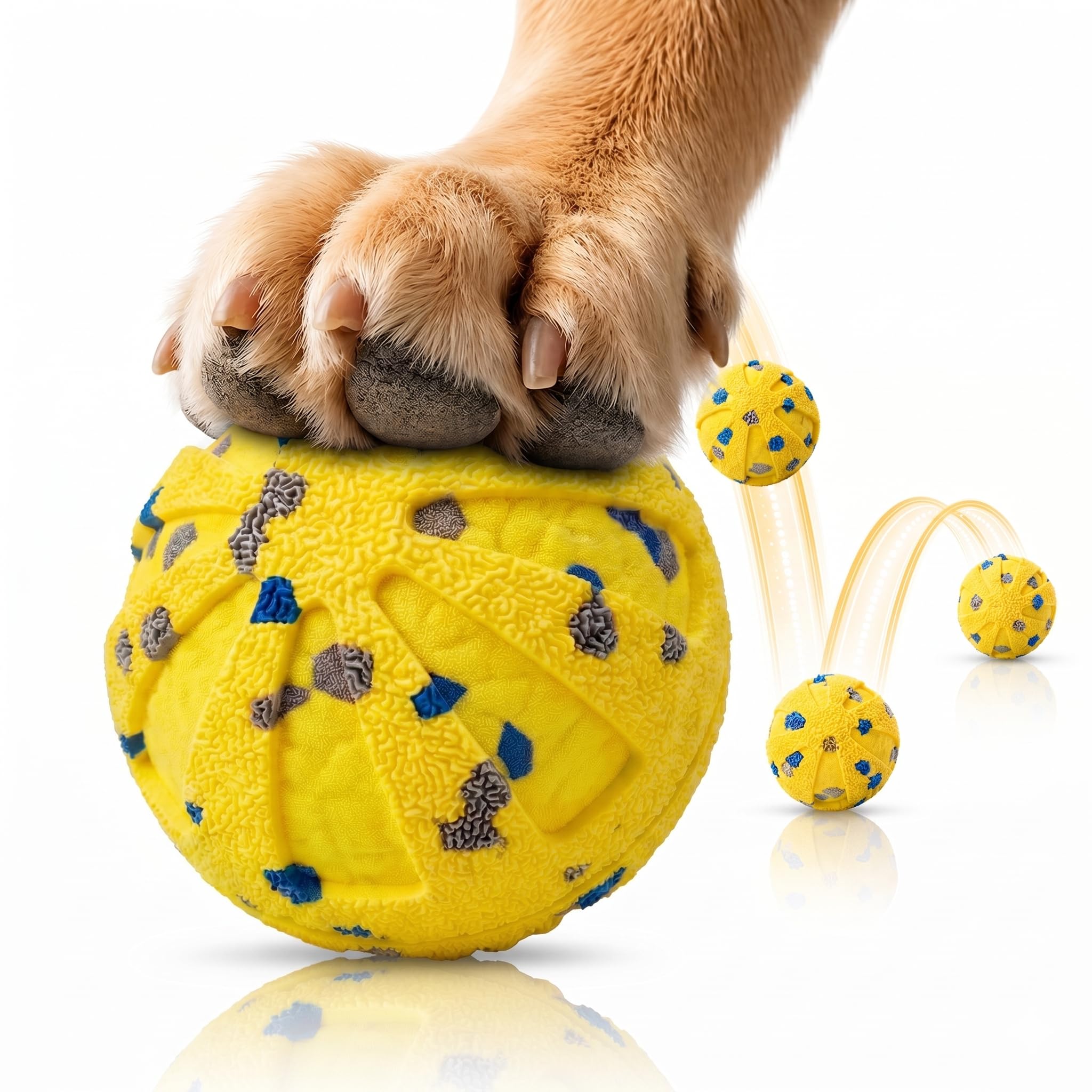Pelota interactiva de juguetes para perros, juguetes para perros en movimiento para mantenerlos ocupados, auto rodante y rebote automático, material suave E-TPU IPX7 impermeable