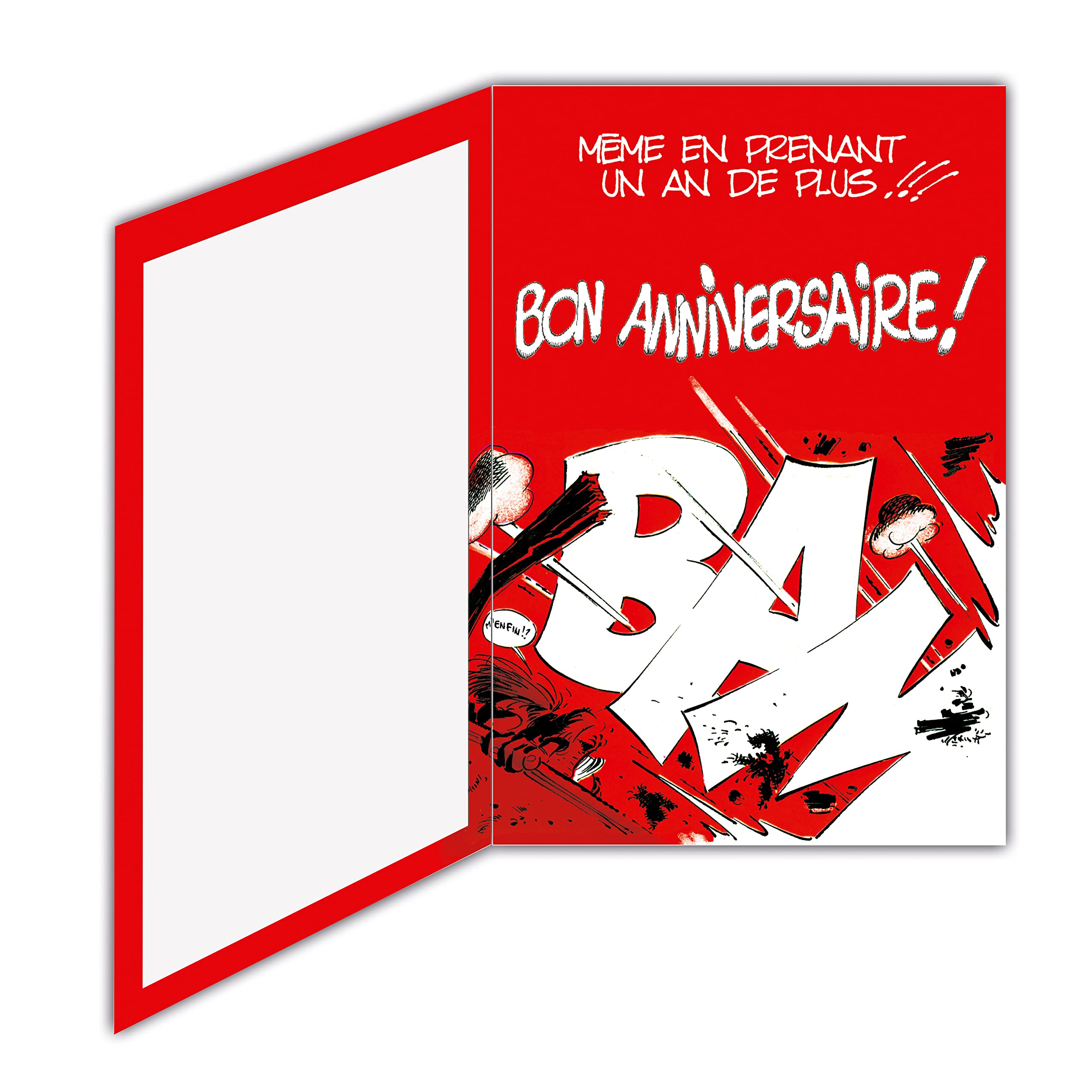 Gaston Lagaffe GLCT-0124 Carte D'anniversaire Avec Motif Bon Anniversaire Avec Motif En[S337