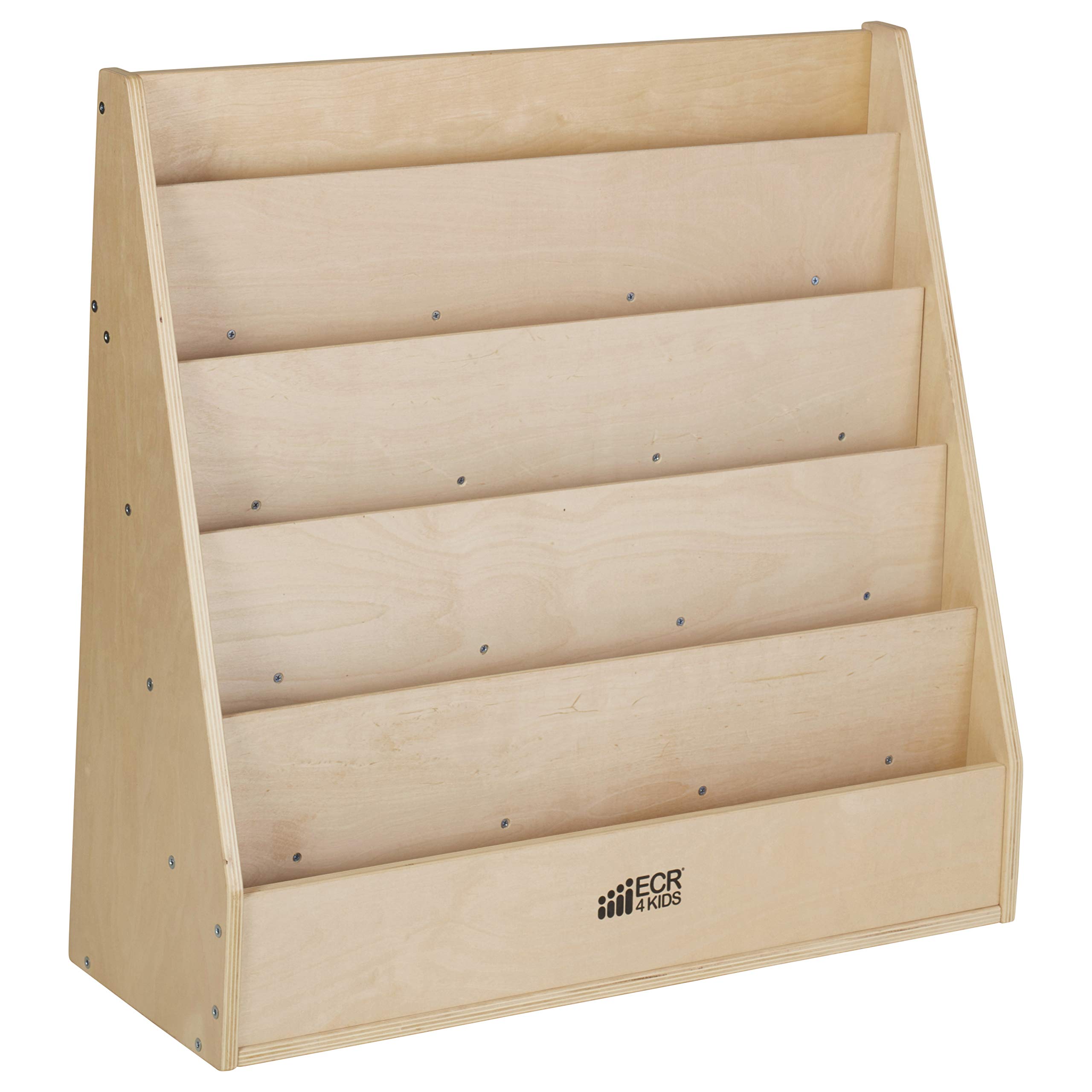 ECR4Kids Birch Streamline Book Display Stand, Kids Wooden Book Rack
