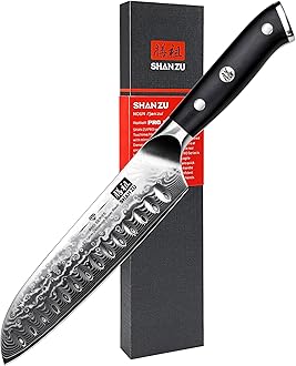 Kitchen Santoku Knife 7 Inch Professional Damascus Knife 67 Layers Japanese Chef Knife Ultra Sharp High Carbon Super Steel Kitchen Utility Knives with G10 Handle