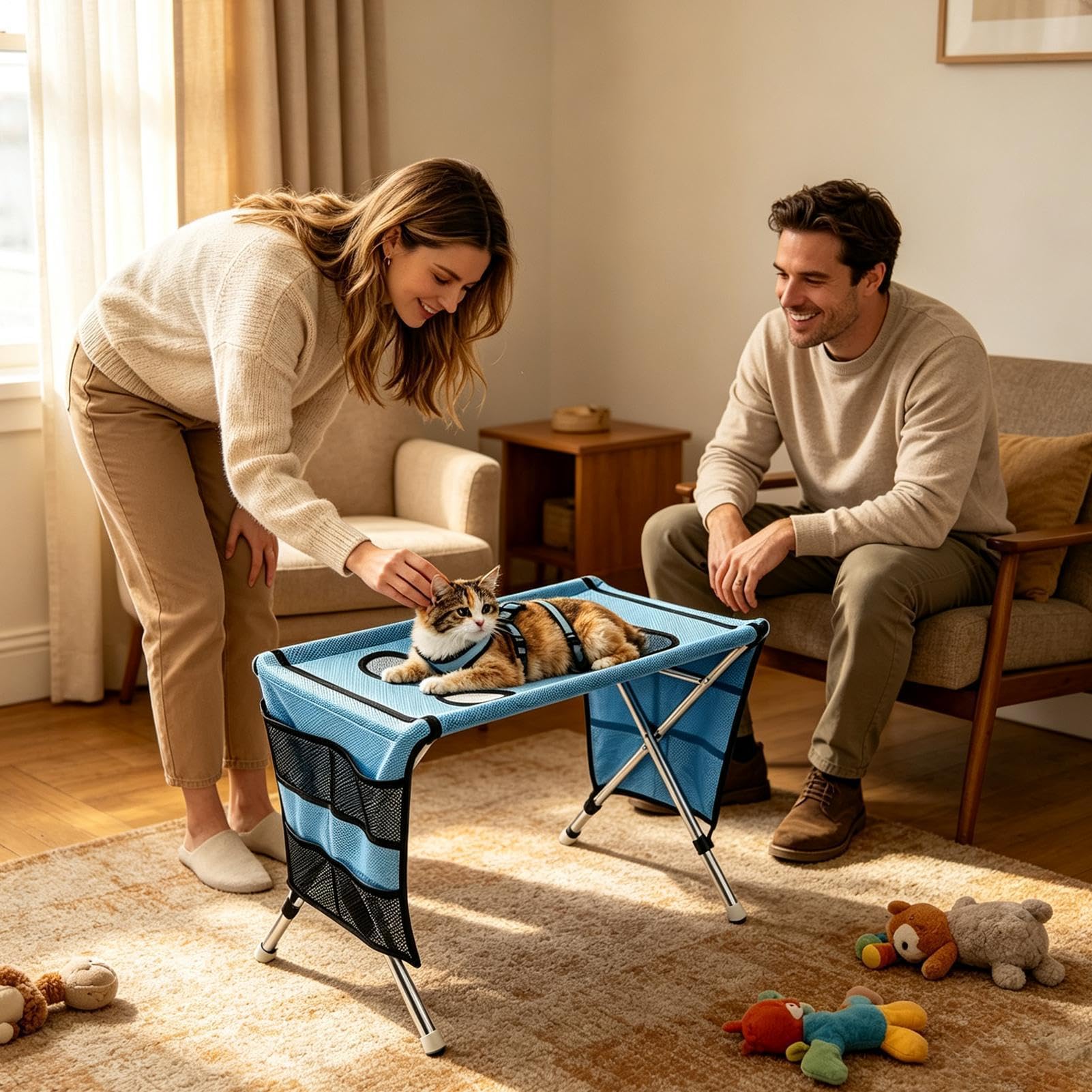 Hamac De Toilettage Pour Chiens Pliable en acier inoxydable à respirante 8