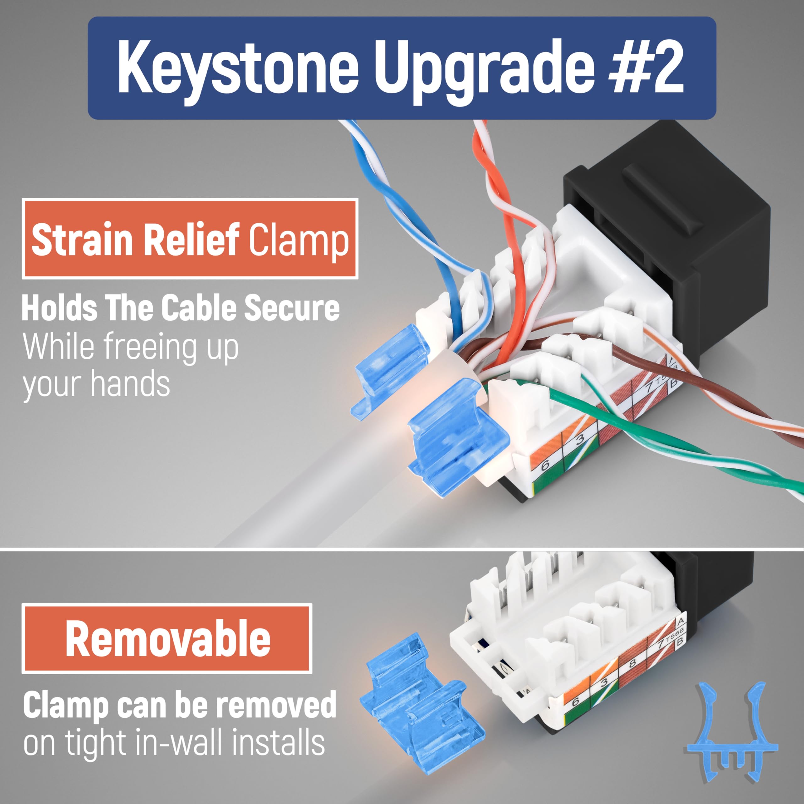 Everest 45° Cat5e Keystone Jacks (50-Pack) Gallery Image