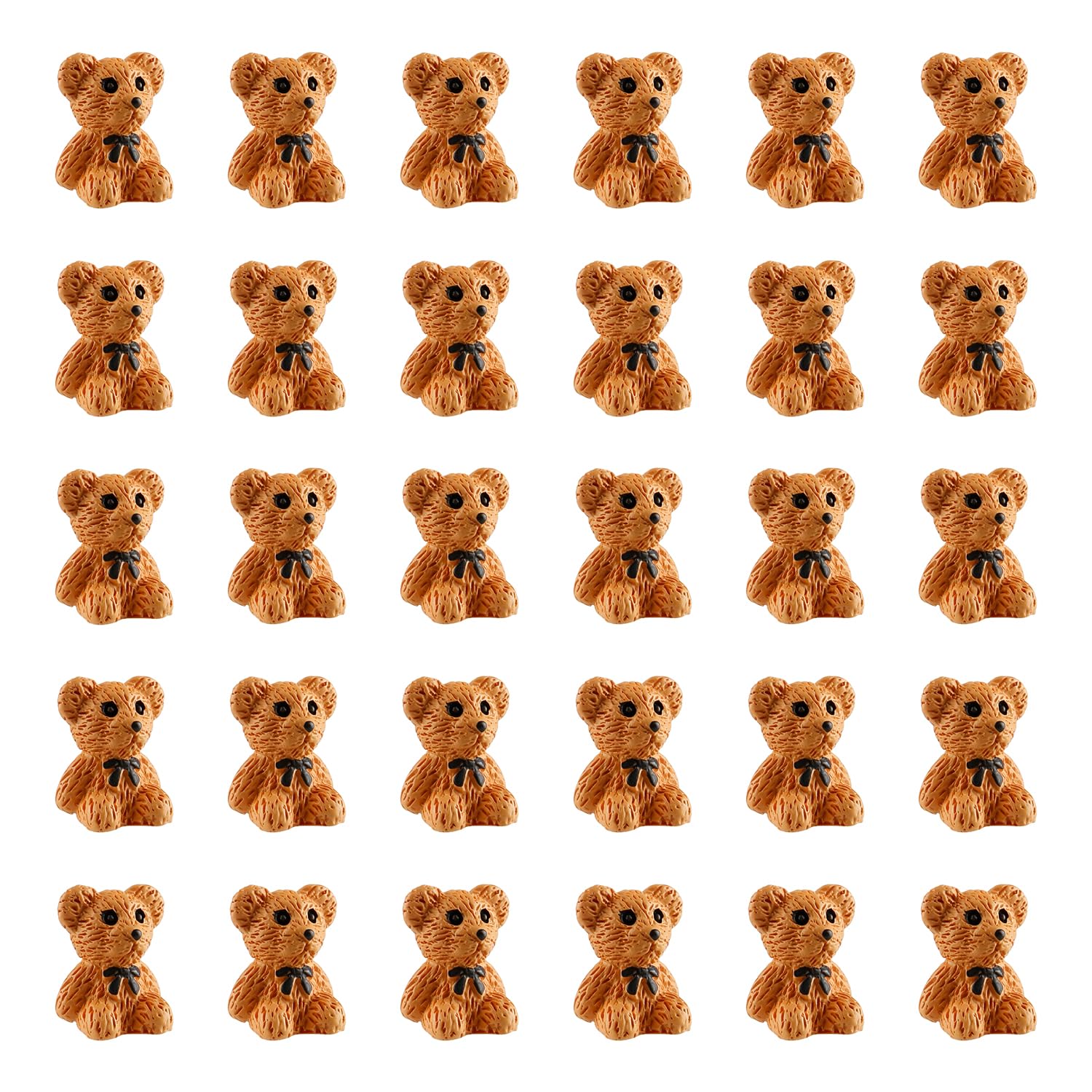Bojueshaw 30pcs Mini Resin Teddy Bears,Tiny Cute Teddy Bear Figurines for Fairy Gardens,DIY Crafts,Party Favors & Home Decor