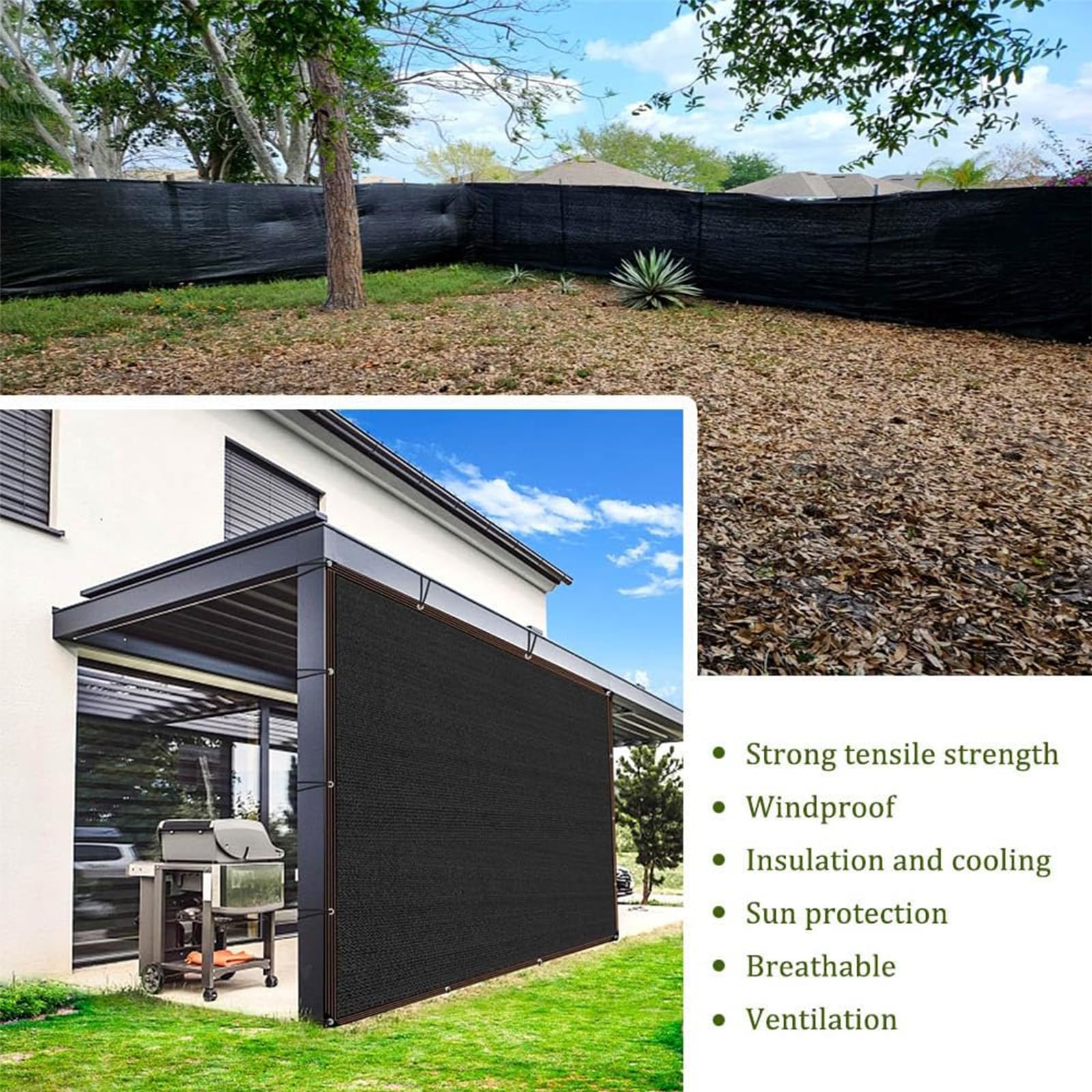 Voile D'Ombrage Rectangulaire Toile pour Pergola Filet Ombrage Exterieur Toile Pergola Store Pergola ExtéRieur Toile D Ombrage 5x5m