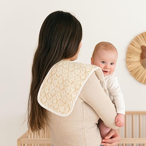 Miniatura 8 de Crane Baby Juego de 3 paños de muselina para bebé, estampado de animales safari, 100% algodón, absorbentes, ligeros, 7 x 20 pulgadas, esenciales