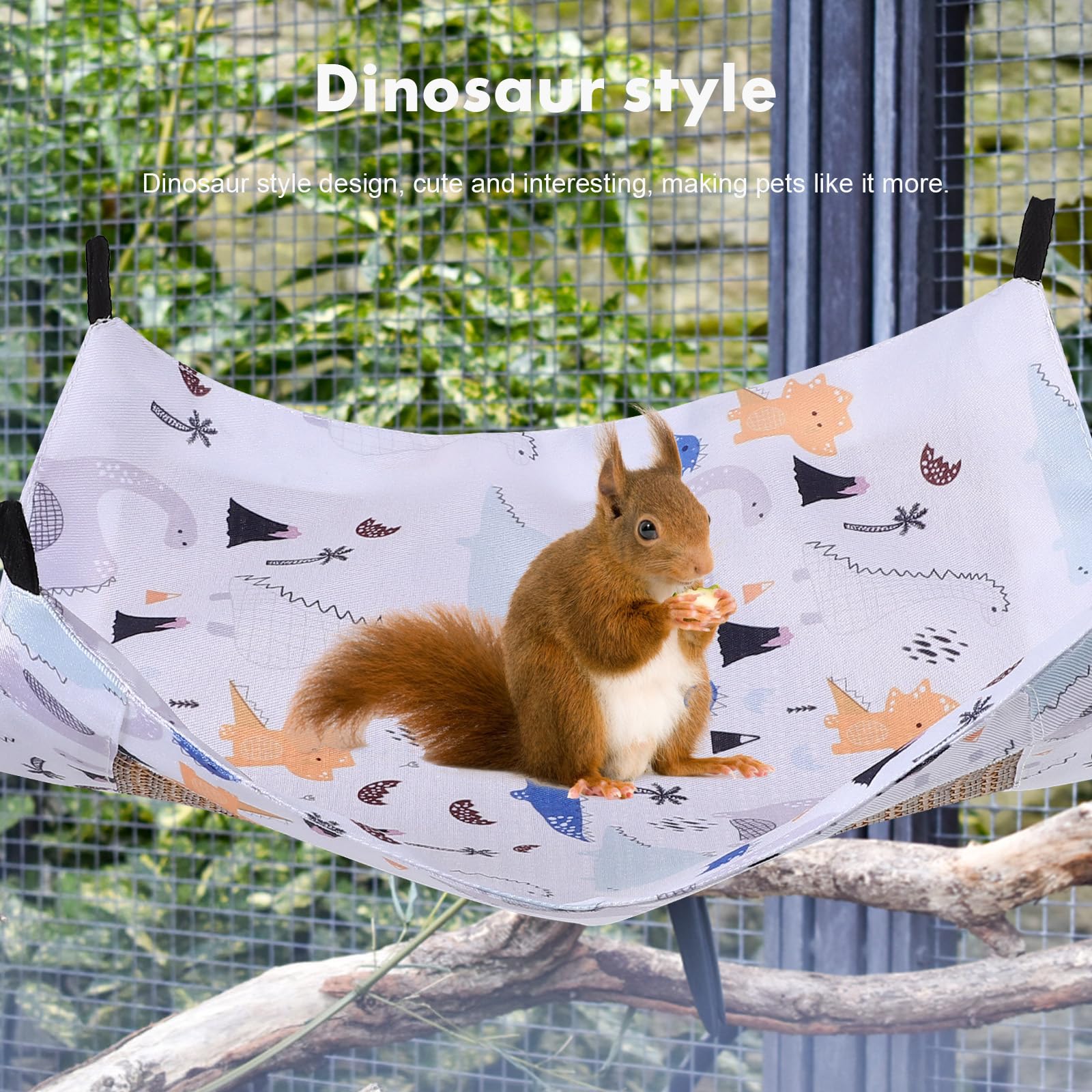 POPETPOP Hamaca Colgante para Hámster Y Mascotas Pequeñas Cama Y Transpirable con Diseño De Dibujos Animados Fácil De Colgar Y Lavable para Chinchillas Y Ardillas