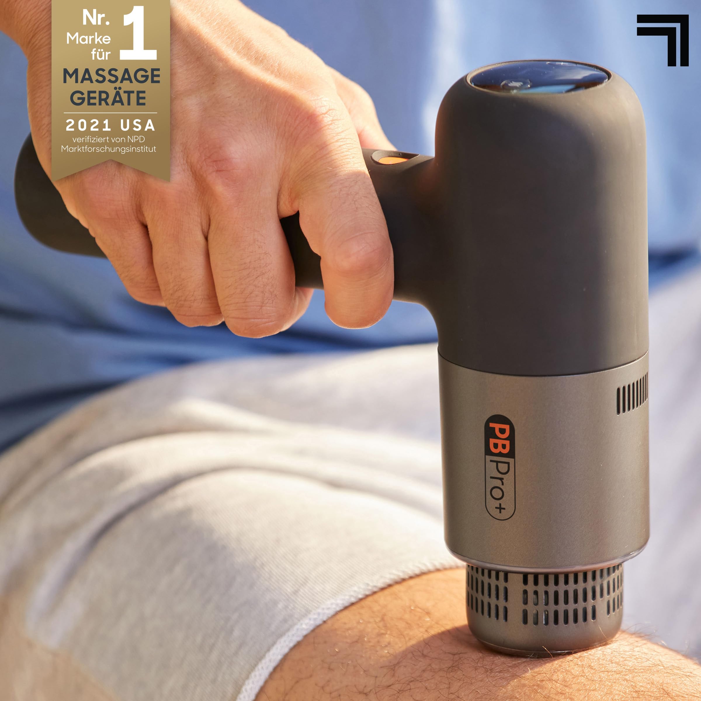 SHARPER IMAGE - Pistolet De Massage PowerBoost Pro Dual Node - Hot & Cold - 6 Vitesses - 6 Embouts - Appareil De Massage - Masseur Electrique - Douleur Musculaire - Récupération Post-Entrainement