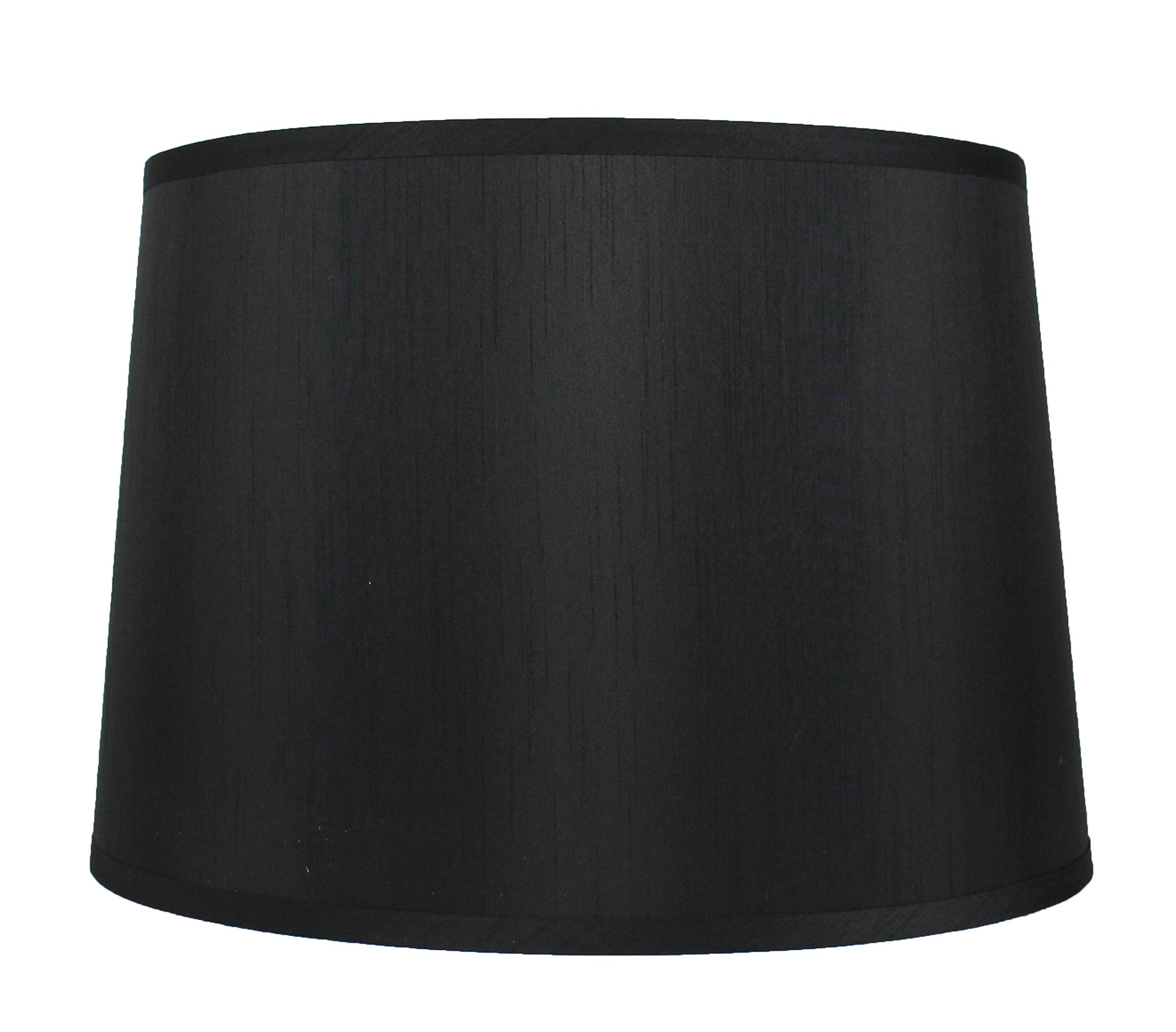 Urbanest French Drum Lampshade, Faux Silk, 16-inch, Black, Spider