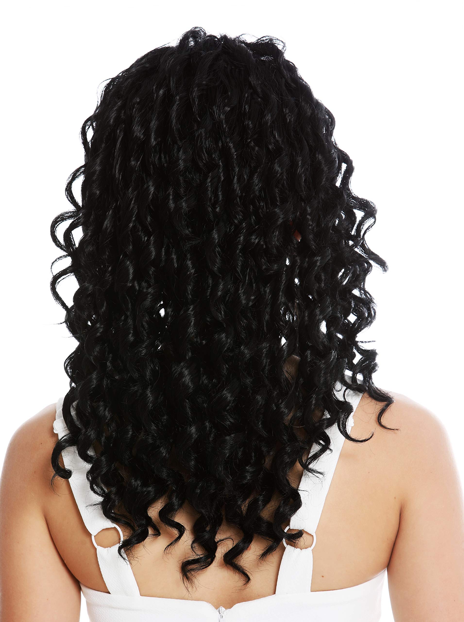 WIG ME UP - ZM-1622-1 women's quality wig long middle parting curly corkscrew curls black, deep black, Länge: ca. 50 cm - Image 4