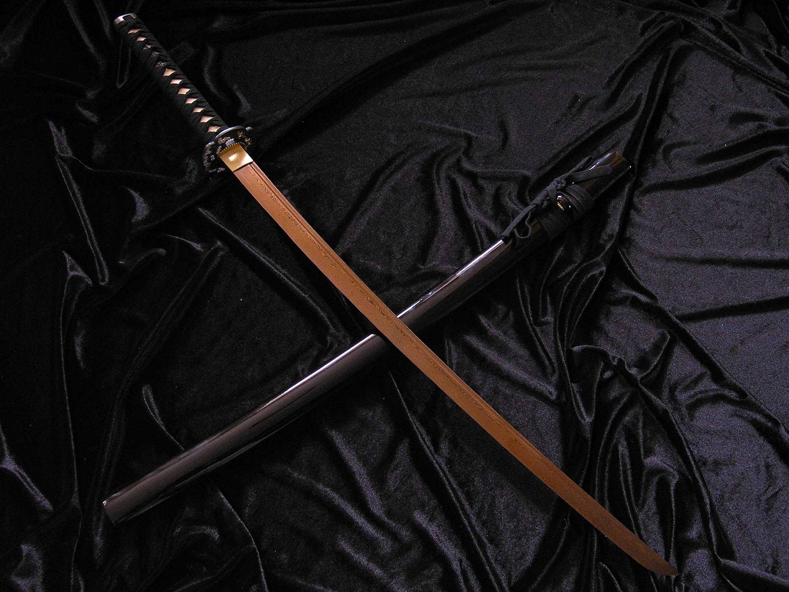 Katana Rot Damast Stahl 1045 Ten Ryu Schwert scharf echt zum Training Metall Samurai 100% handgefertigt Nur für Erwachsene - 18 Jahre erforderlich TR-026