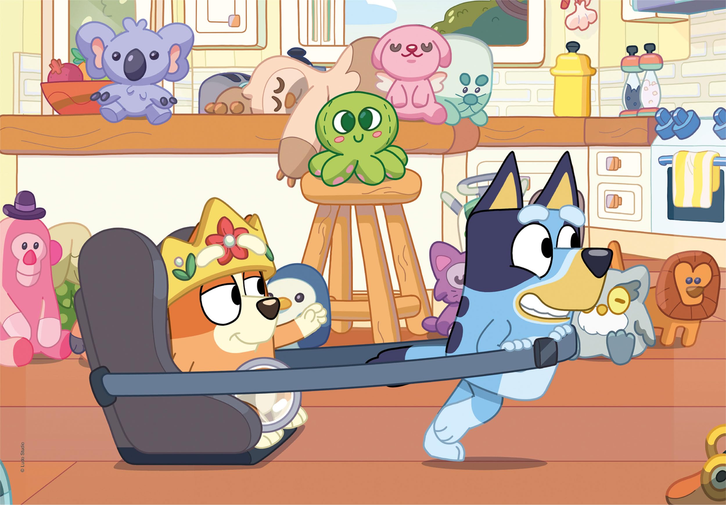 Bluey Quiz-Puzzle Für Kinder - Lernspaß Mit 24 Teilen & Stift