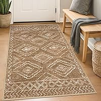 Vista 94 de KILOCOCO Tapete de entrada lavable a máquina, pequeño, para interior, súper suave, antideslizante, diseño geométrico, para cocina, dormitorio, Gris