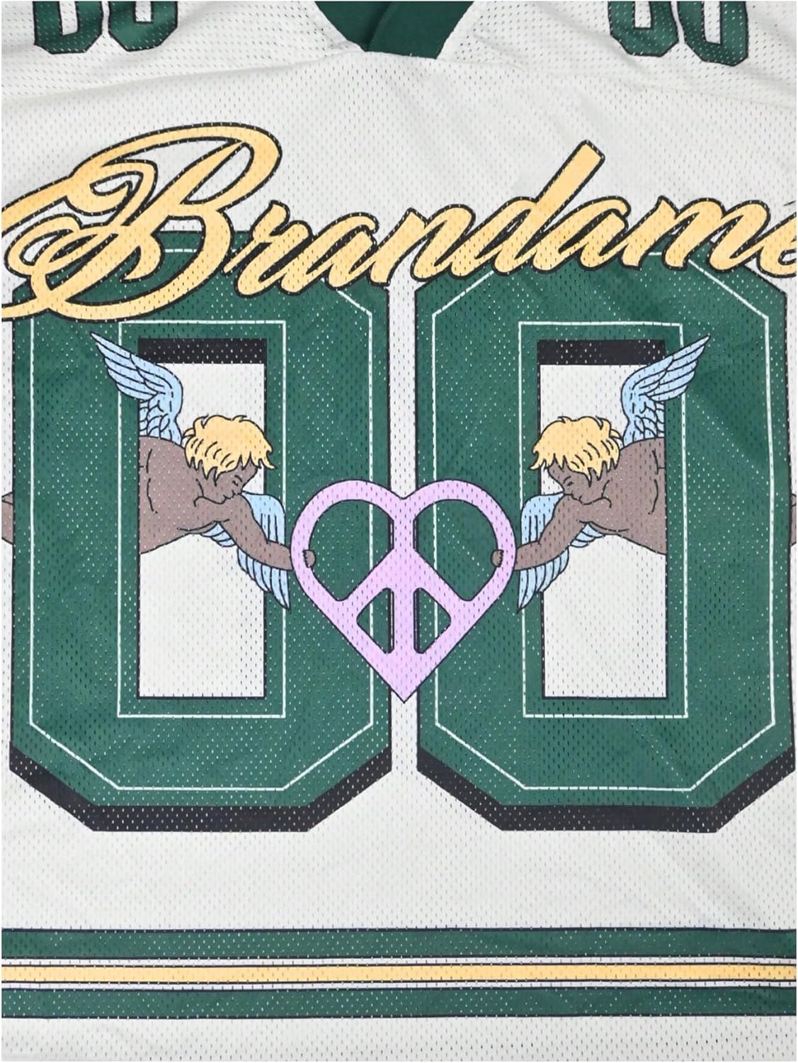 Men's Y2K Mesh Jersey Shirts V Neck Half Sleeve Number Graphic Tees Color Block Sport T Shirt - Image 5