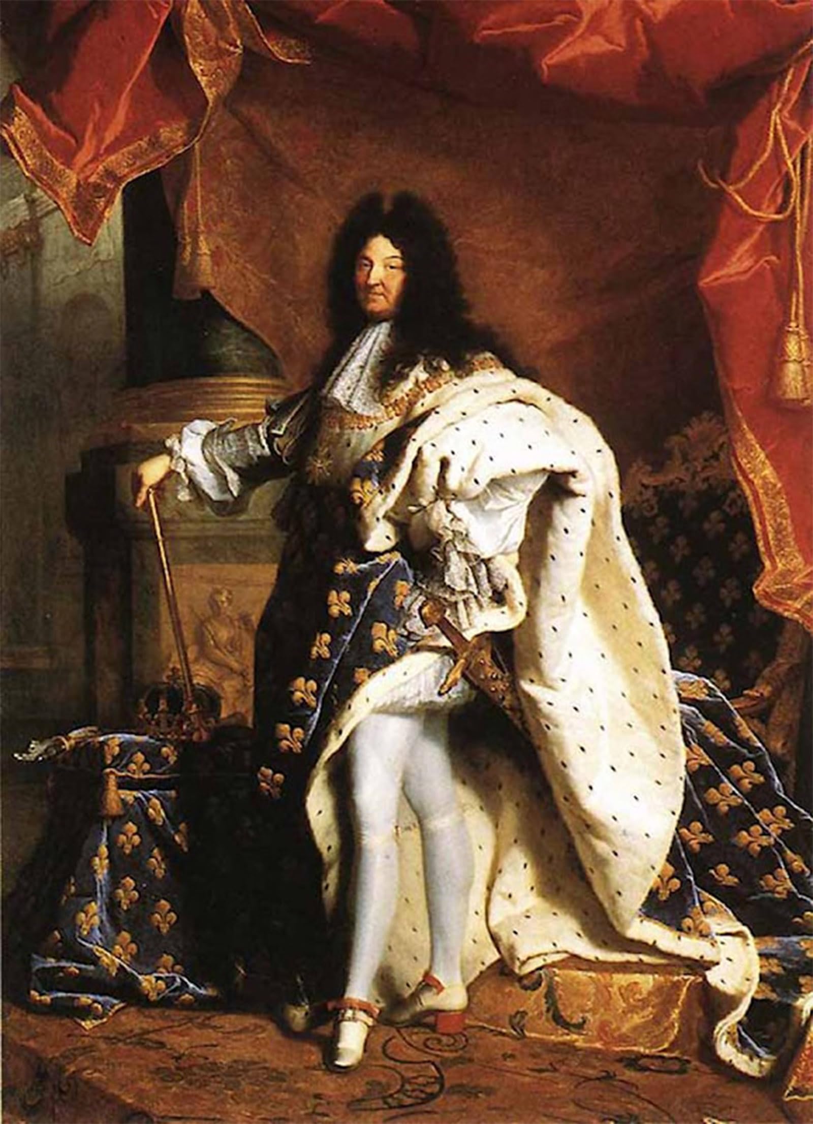 ARTXLXXBN Famous Prints Artwork Pictures Poster Painting Art Portrait of Louis XIV Hyacinthe Rigaud Artwork Landscape Pictures for Home Decor 60x90cm